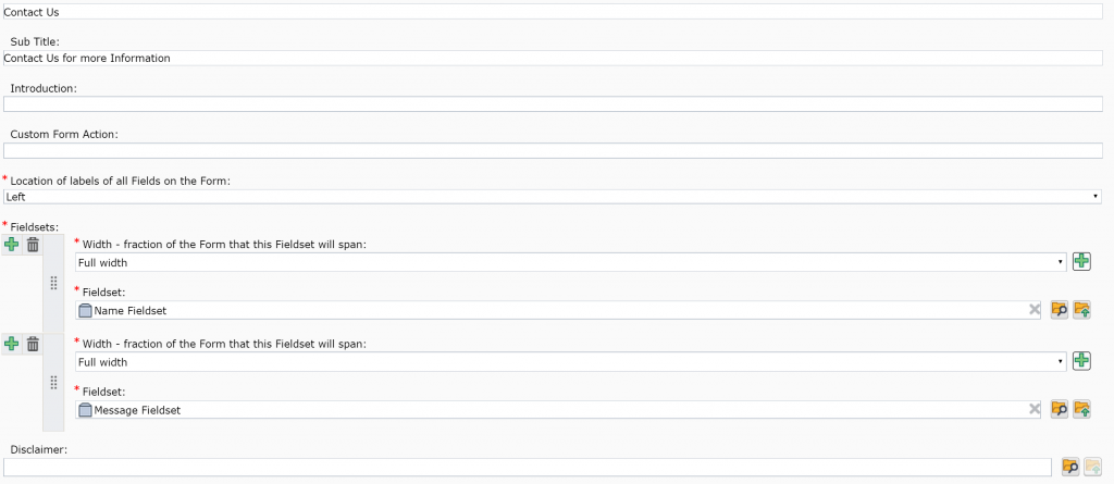 A form is really a small set of attributes, and a collection of fieldsets.
