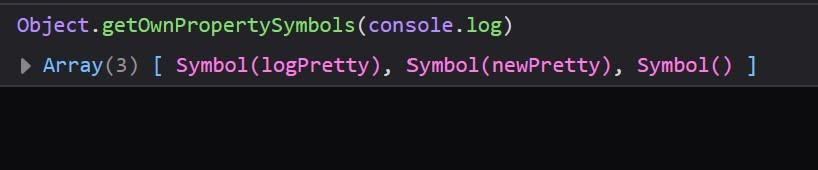 when using .getOwnPropertySymbols, it will reveal an array of Symbol(), and the descriptor turns out to be the only useful way of knowing which symbol is which. 