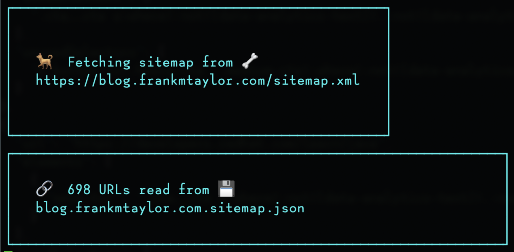 SelectorHound tells you how many urls it finds from your sitemap