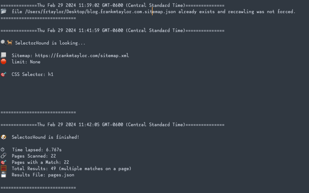 the log.txt file will show you any errors that happen while its running. It'll also have the same details that you see in the command line. 