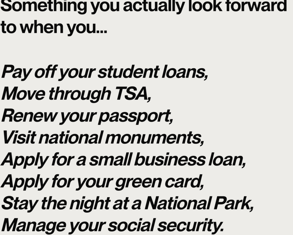 screenshot that starts with 'something you actually look forward to when you…

and then shows different events, separated by commas, with sentence-case capitalization. 

All of these items are italicized for no apparent reason. 